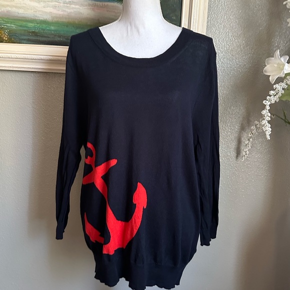 J. Crew Cotton Anchor Crewneck Sweater Size XL - Picture 16 of 17